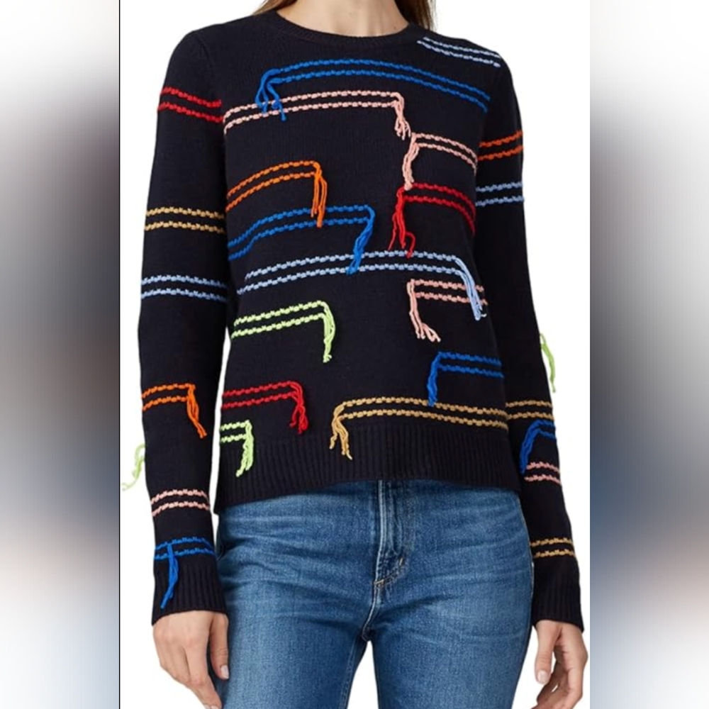 In cashmere multi pullover sweater size small